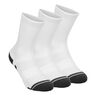 Performance Tech Crew Sports Socks 3 Pack-White