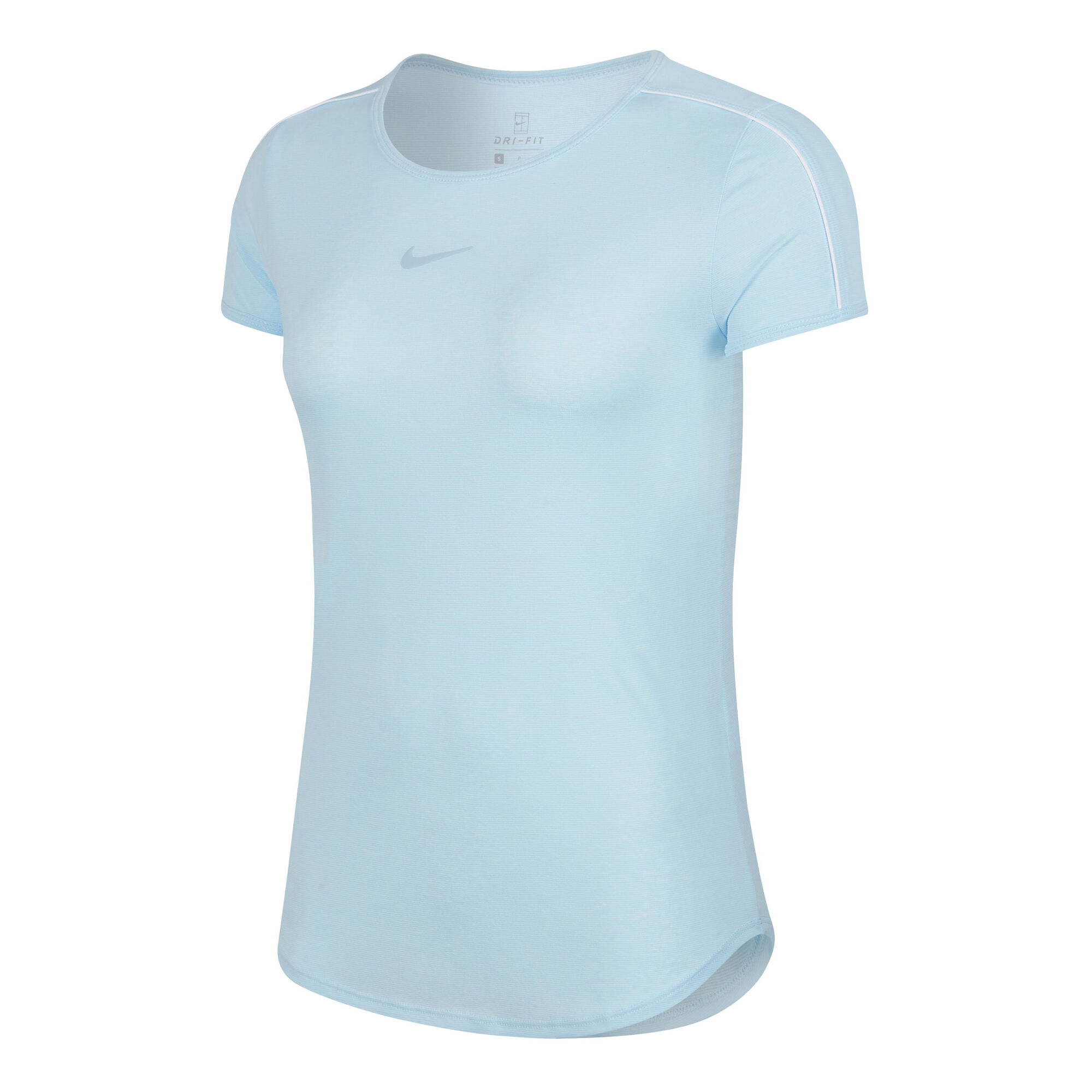 buy Nike Court Dry T-Shirt Women - Light Blue, White online | Tennis-Point