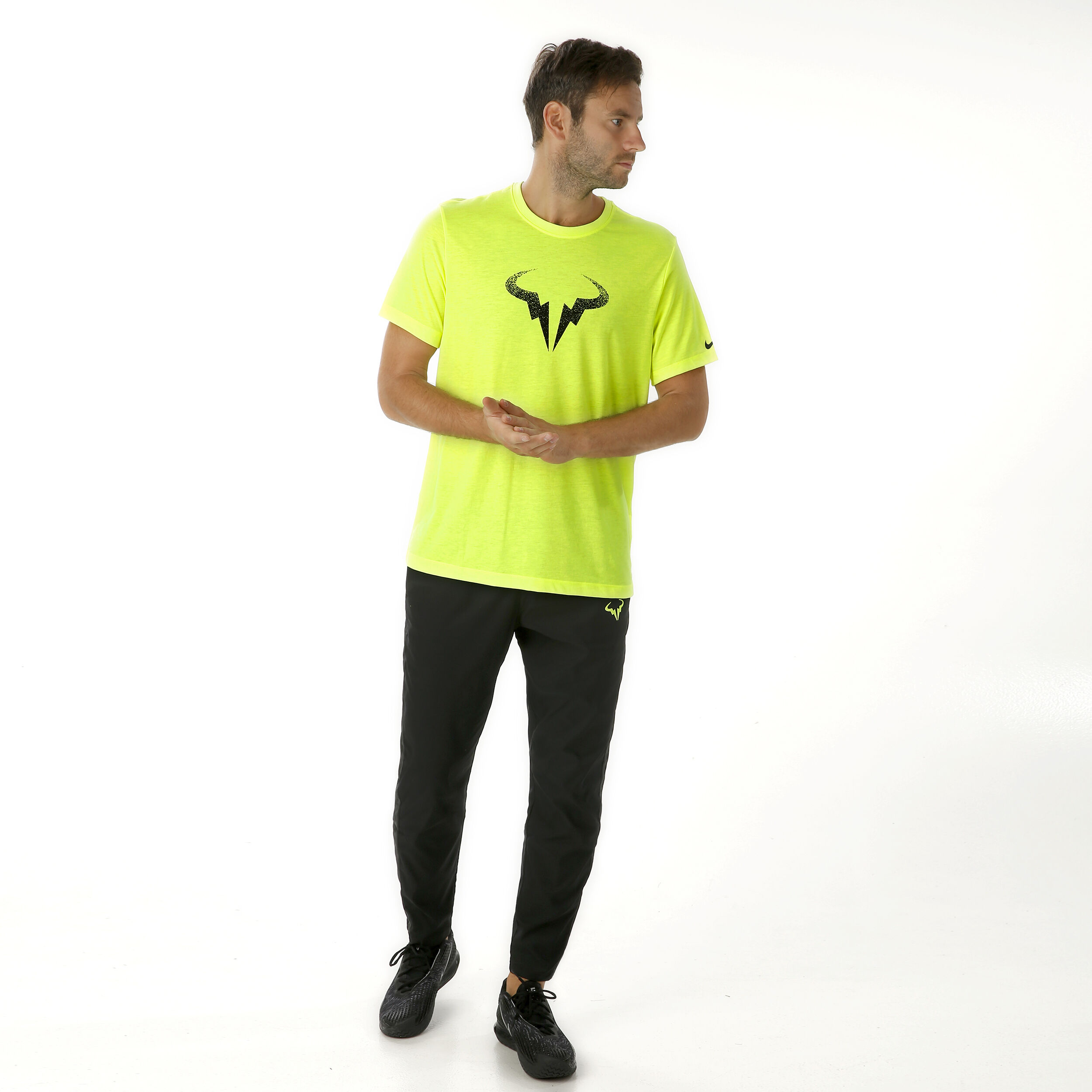 Buy Nike Rafael Nadal Court T-Shirt Men Neon Yellow, Black