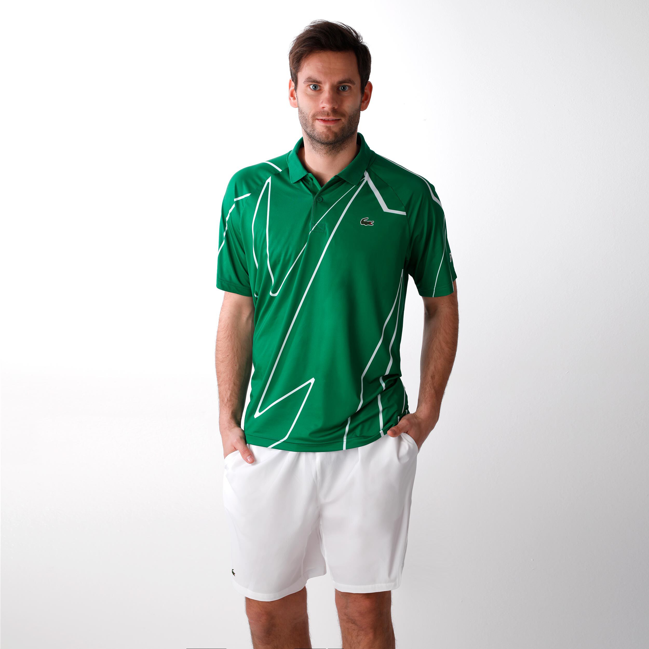 LACOSTE NOVAK DJOKOVIC テニス ポロシャツ Lacoste Novak Djokovic On Court Polo - Panorama | Midwest