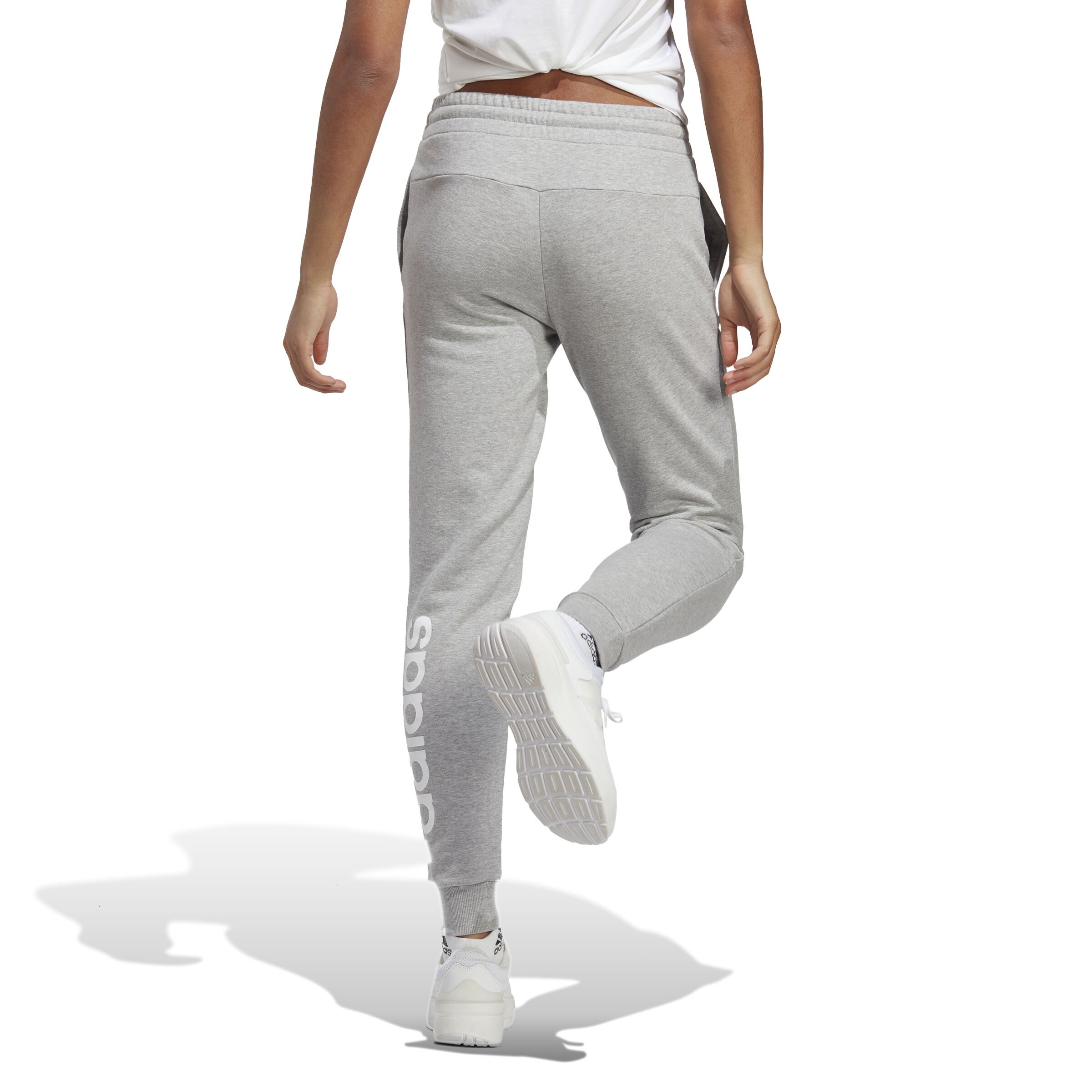 Buy adidas Essentials Linear French Terry Cuffed Training Pants Women Lightgrey White online Tennis Point COM