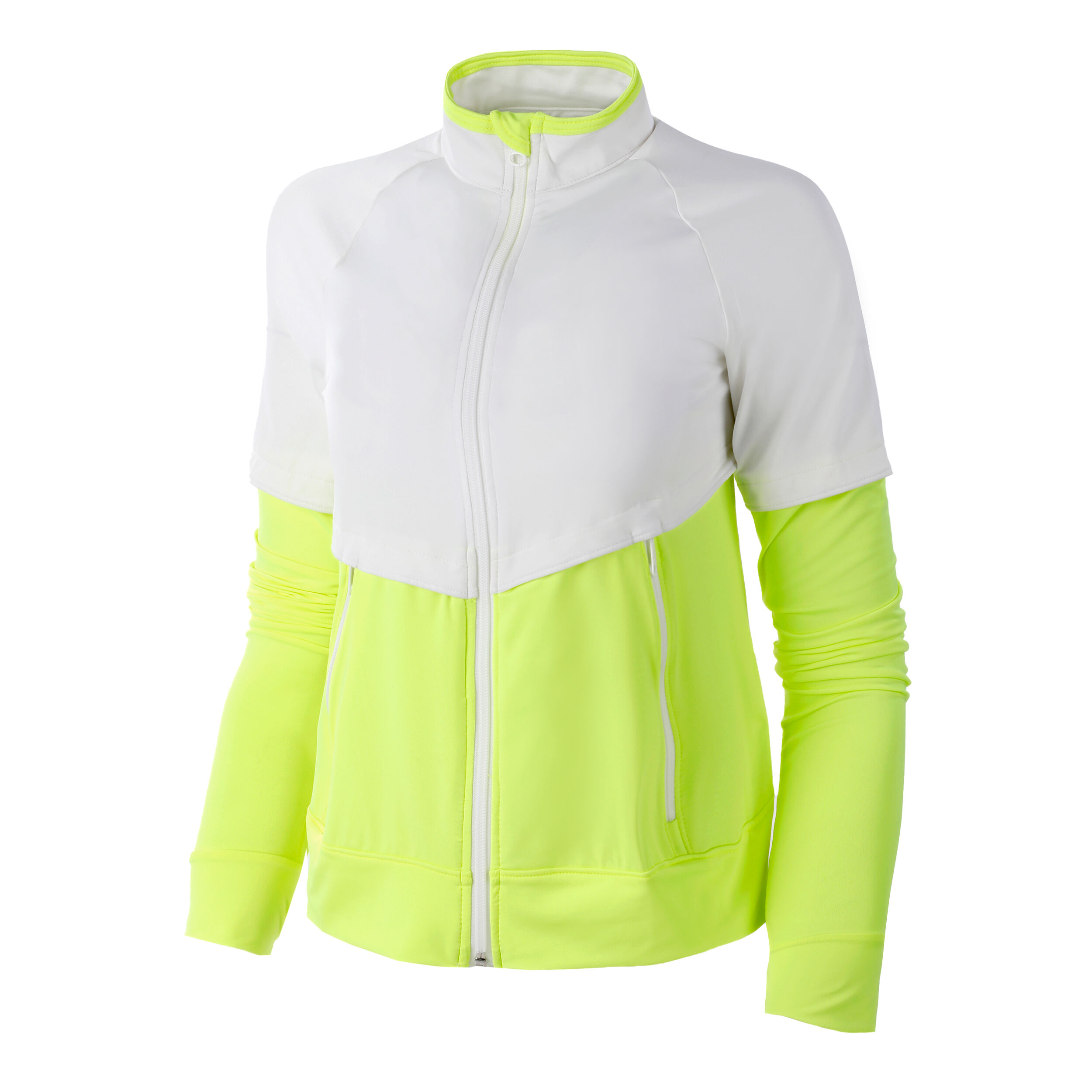 Buy Lucky in Love Bonjour Training Jacket Women Neon Yellow White online Tennis Point COM