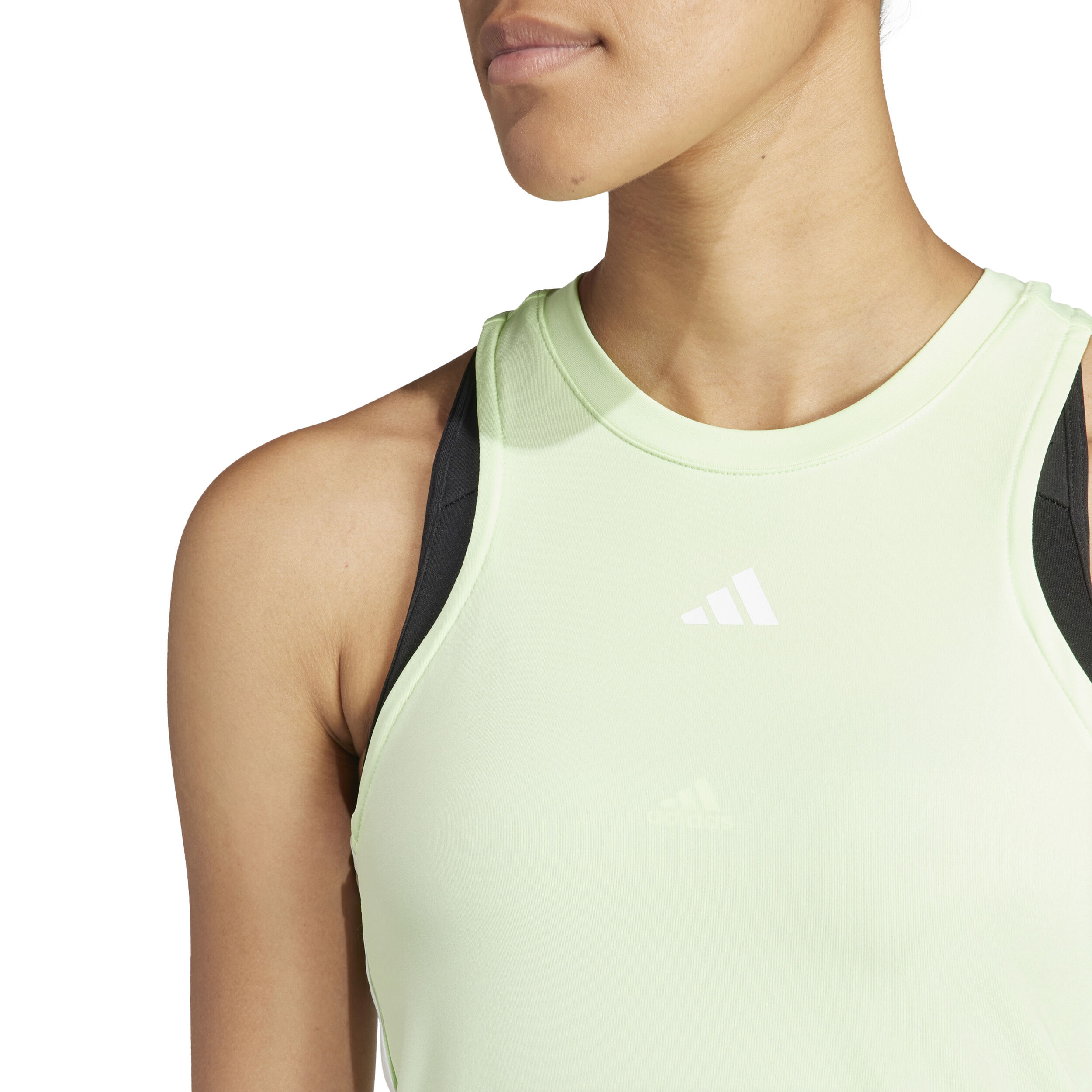 Essentials 3 Stripes Tank Top Women Light Green
