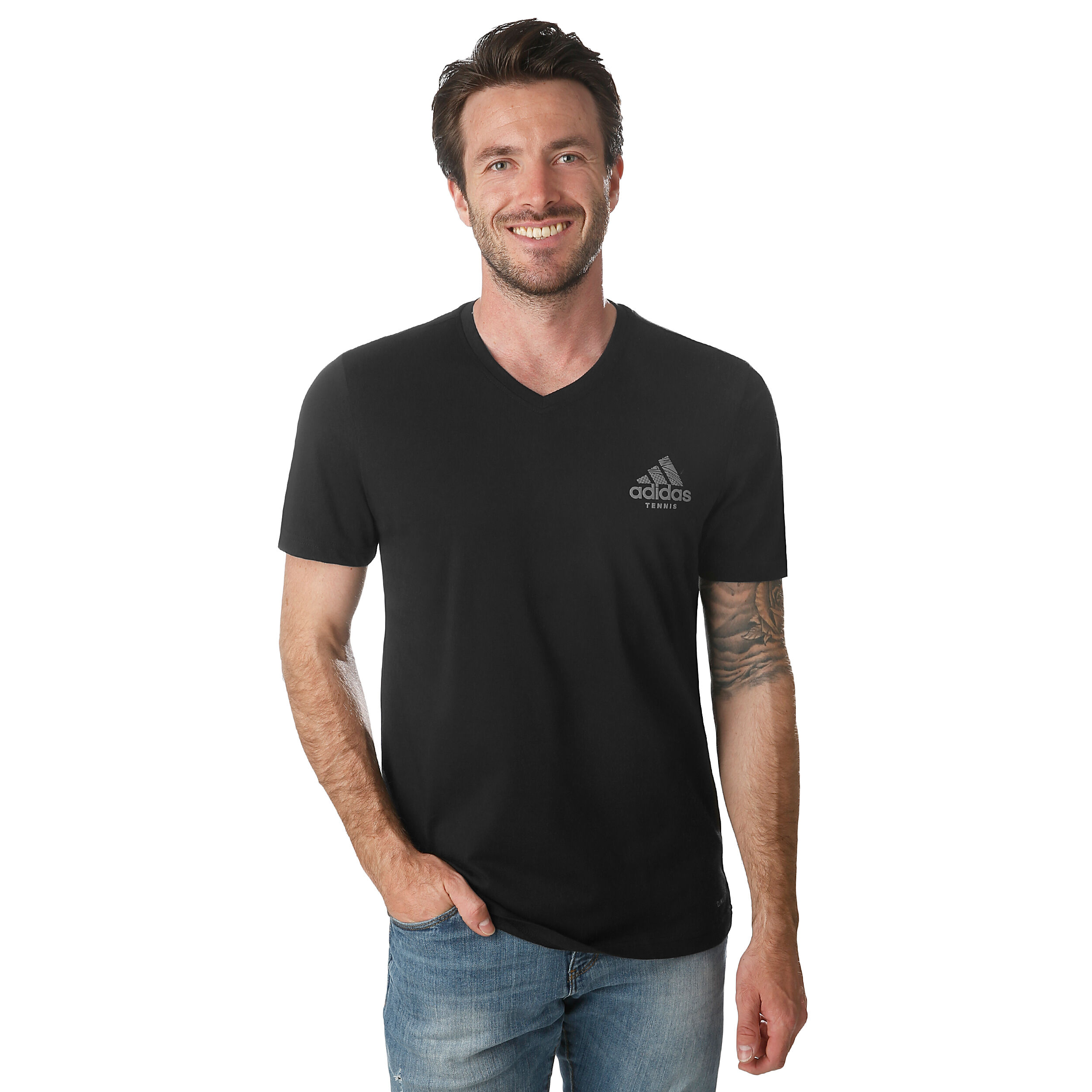 Adidas v neck t shirts discount