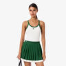 Tank Top Women-White,Dark Green