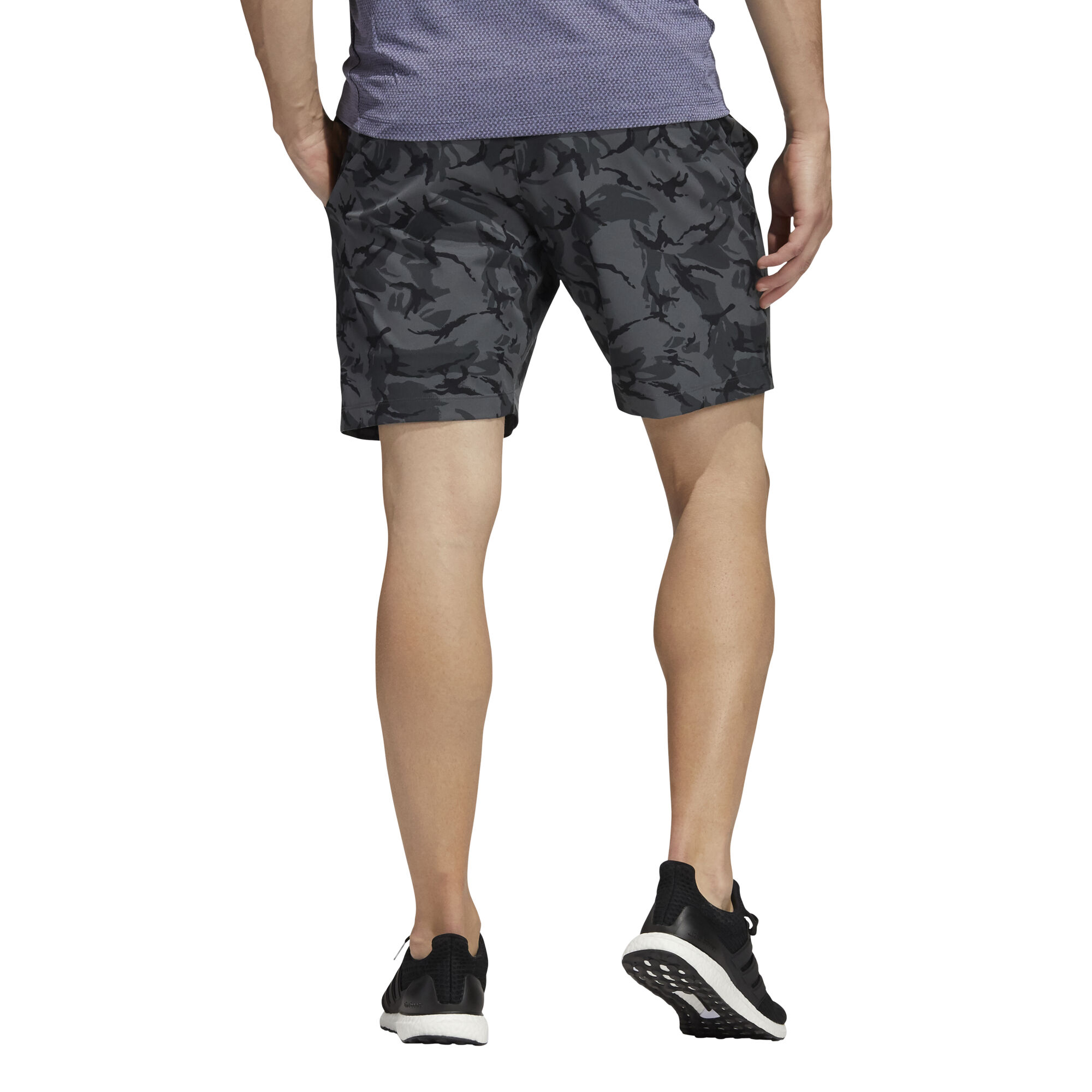 Camo Shorts Men Grey Black