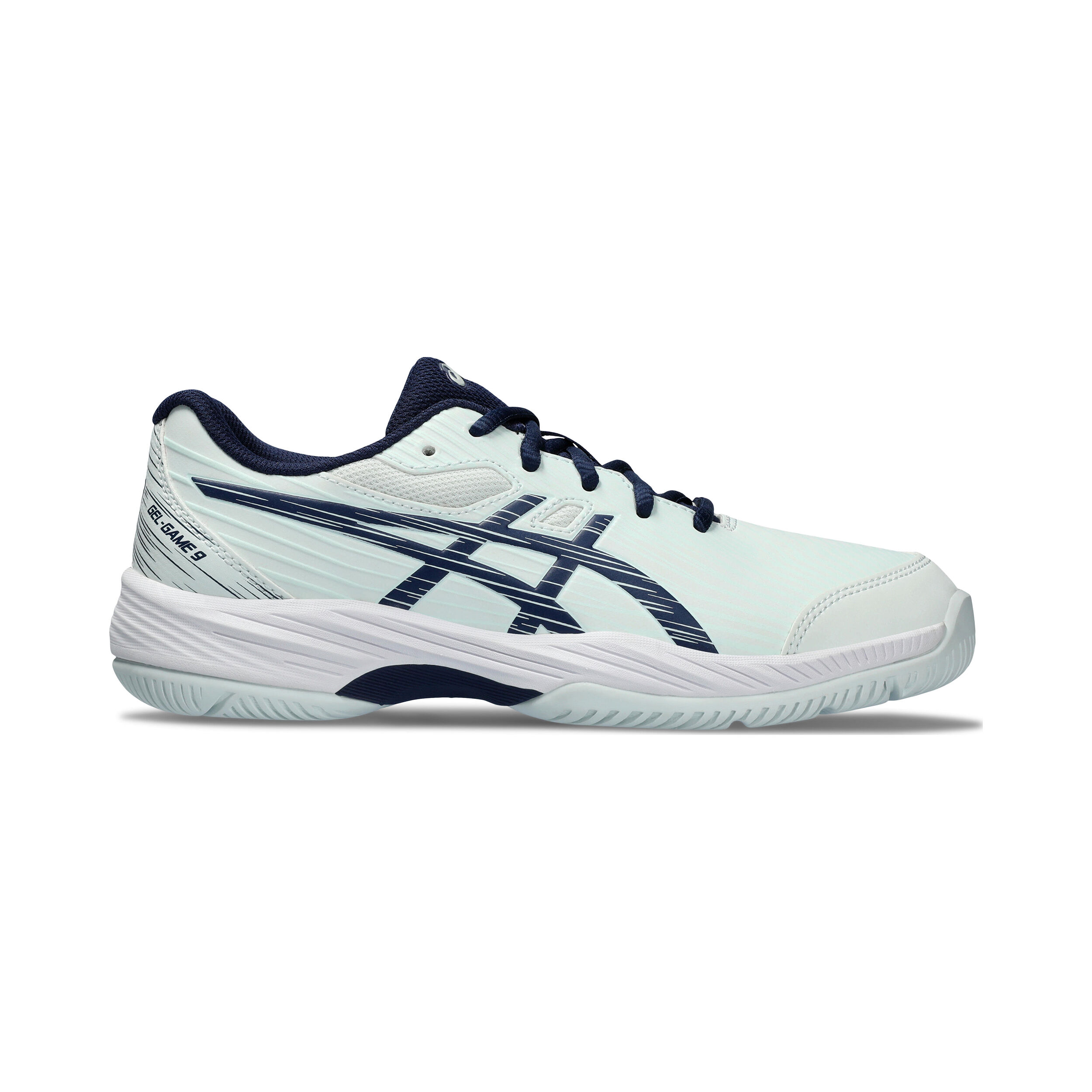 Buy ASICS Gel Game 9 GS All Court Shoe Kids Mint Dark Blue online
