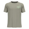 Essential Print Running Shirt Men-Khaki