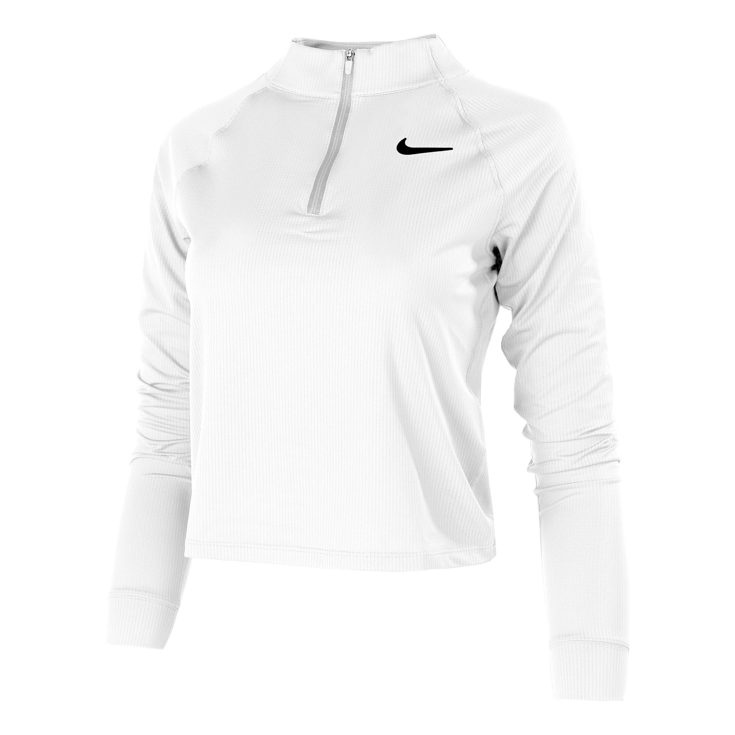Nike half zip white hot sale