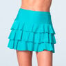 Linen Nouveau Awesome Ruffle Skirt Women-turquoise