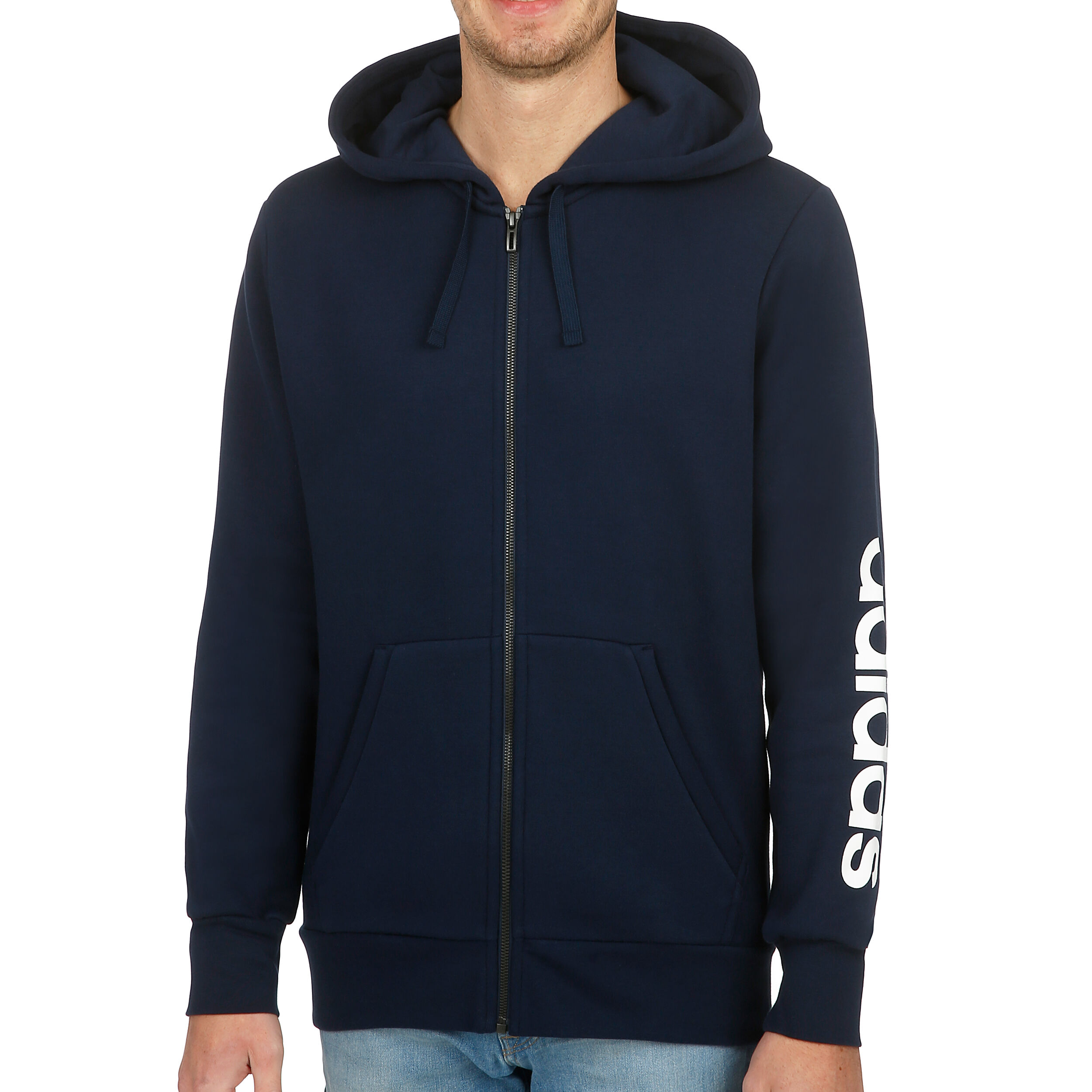 Adidas men's essential deals linear pullover hoodie