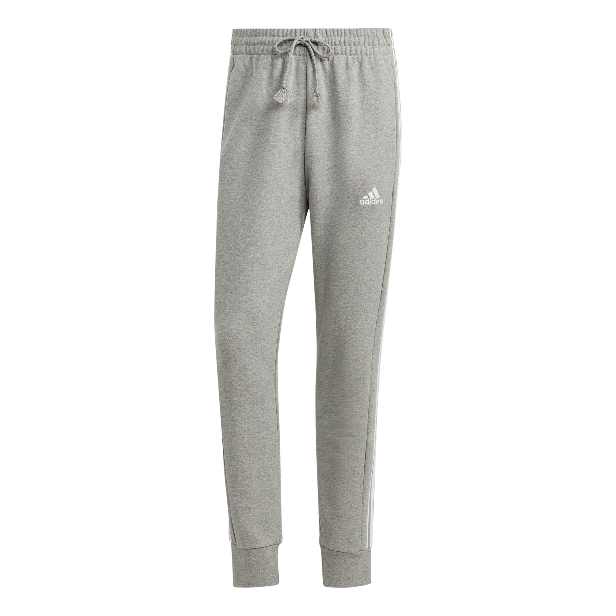 Manchester United adidas Essentials 3-Stripes French Terry Cuffed Joggers -  Medium Grey Heather/White - Womens