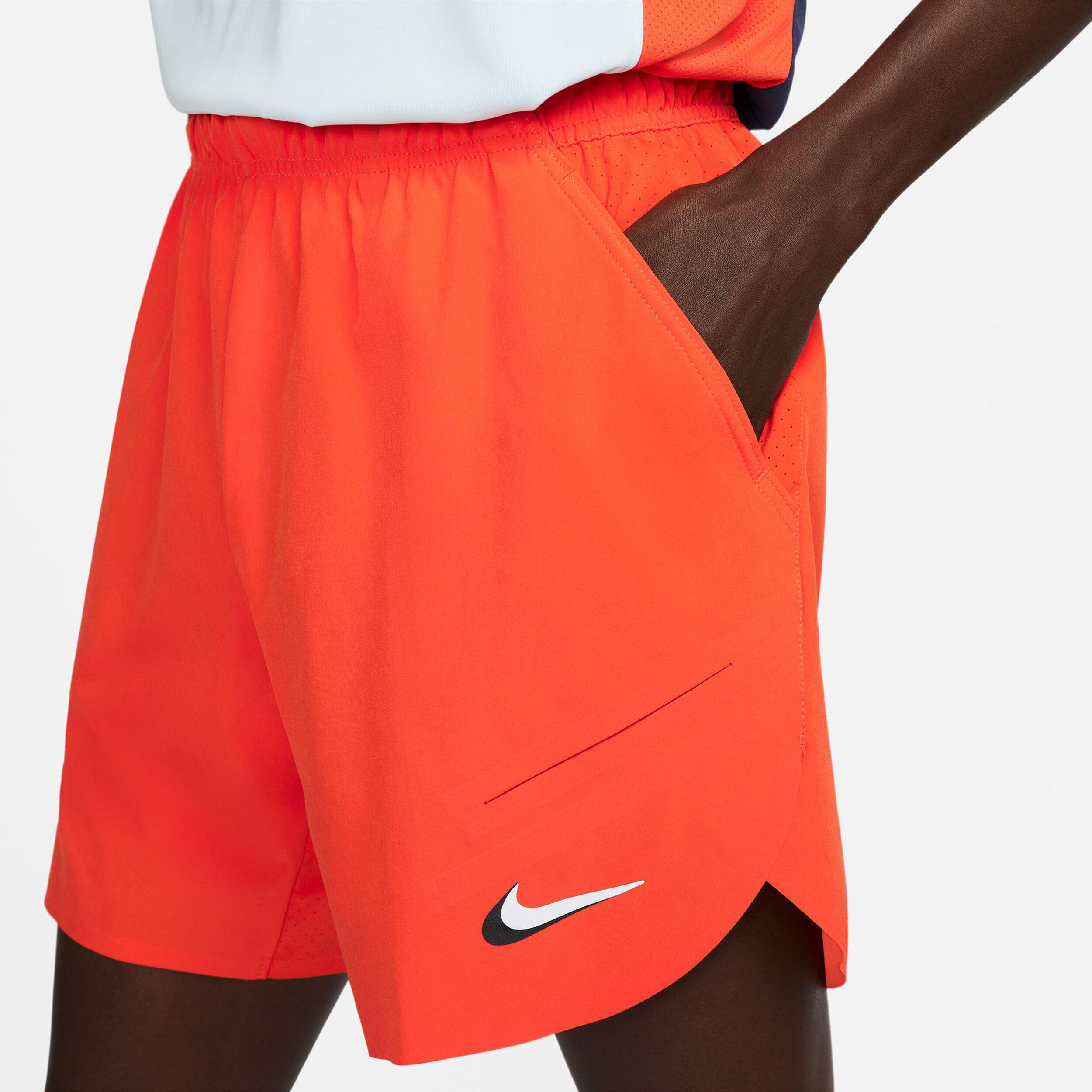 Orange nike sale dri fit shorts