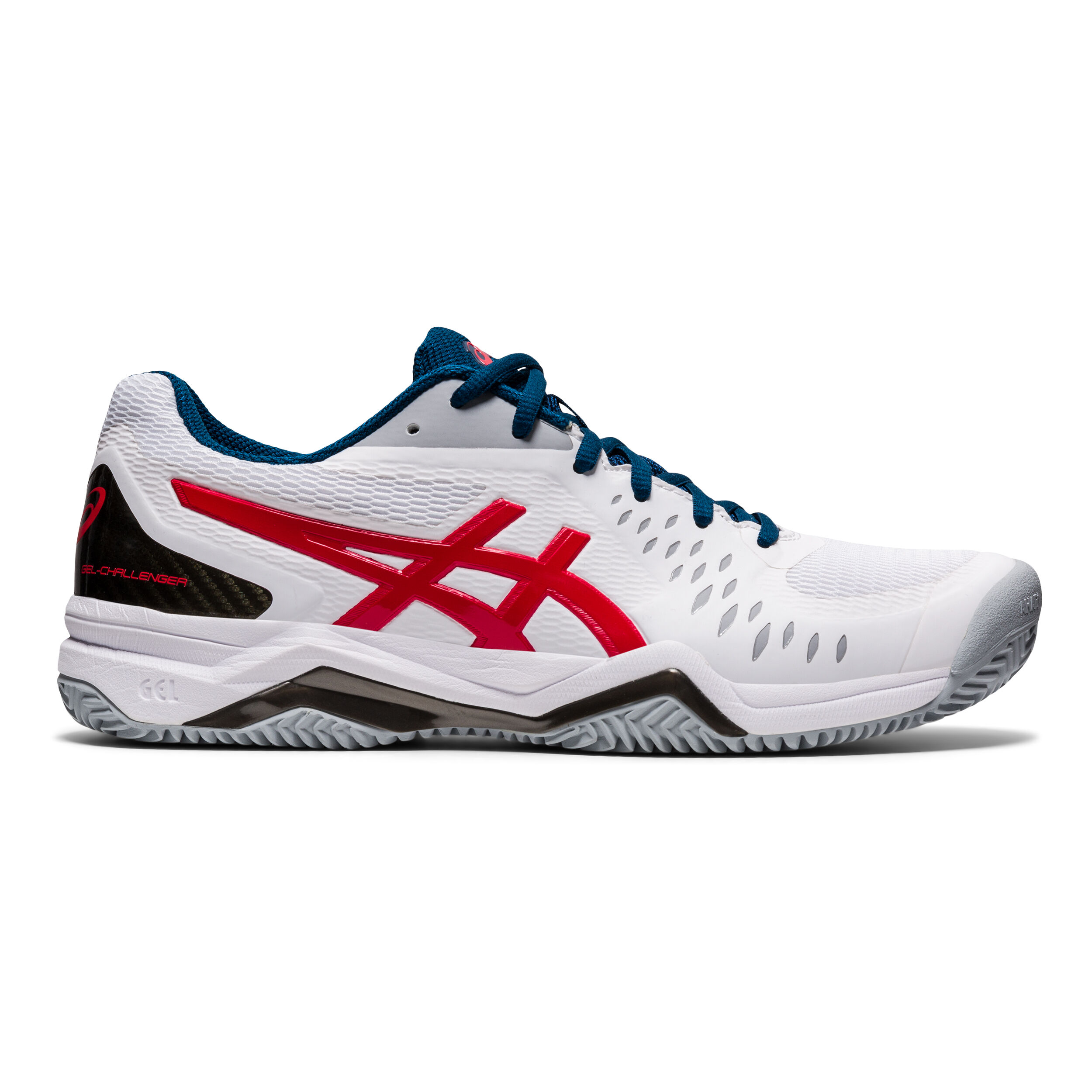 Buy ASICS Gel Challenger 12 Clay Court Shoe Men White Red online Tennis Point COM