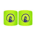 Quiet Please Tennis apparel Quiet Please Short Wristband 2 Pack Unisex - neon green, dark blue