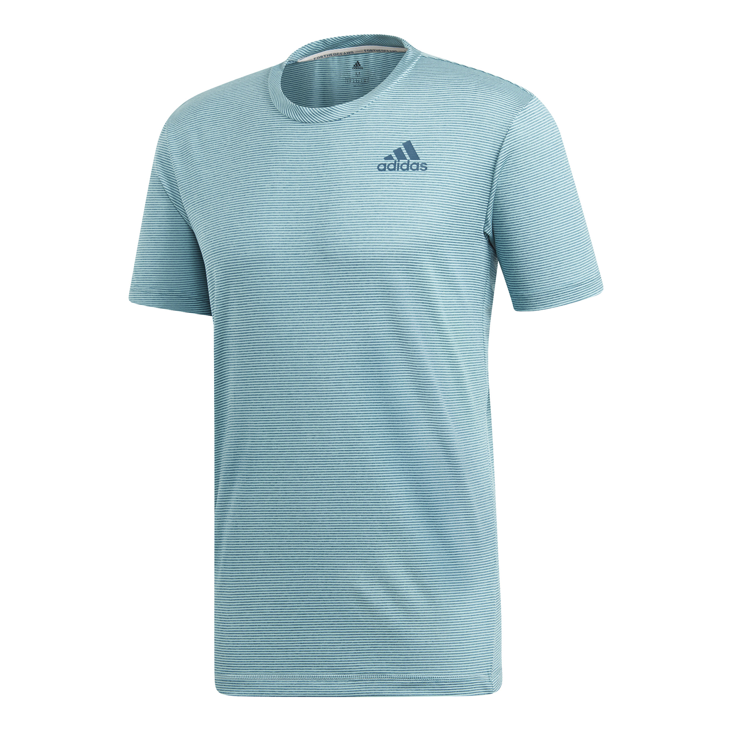 Parley Striped T Shirt Men Mint Petrol
