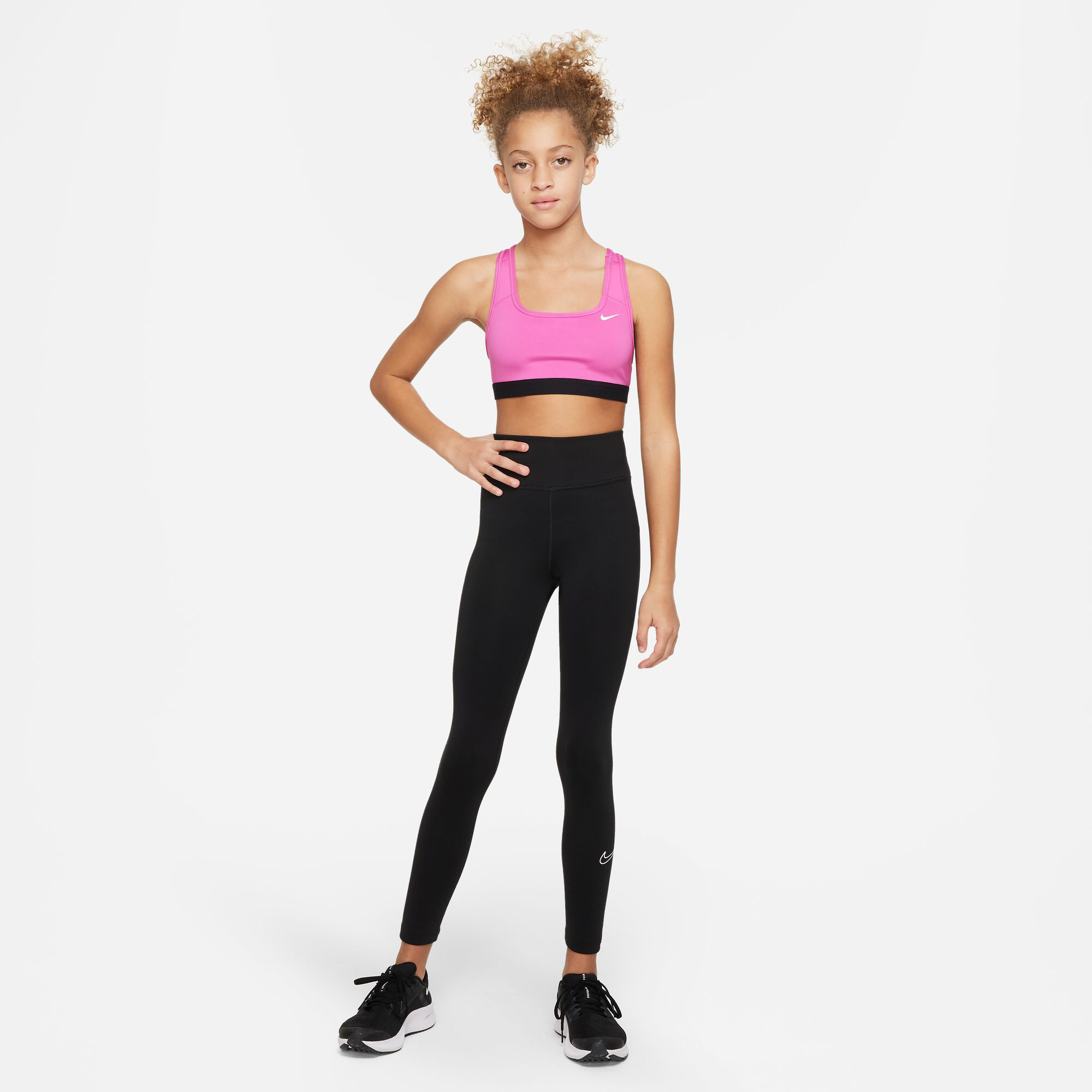 Nike Girl's S Small Criss-Cross Sports Bra Bubblegum Pink - Free Shipping
