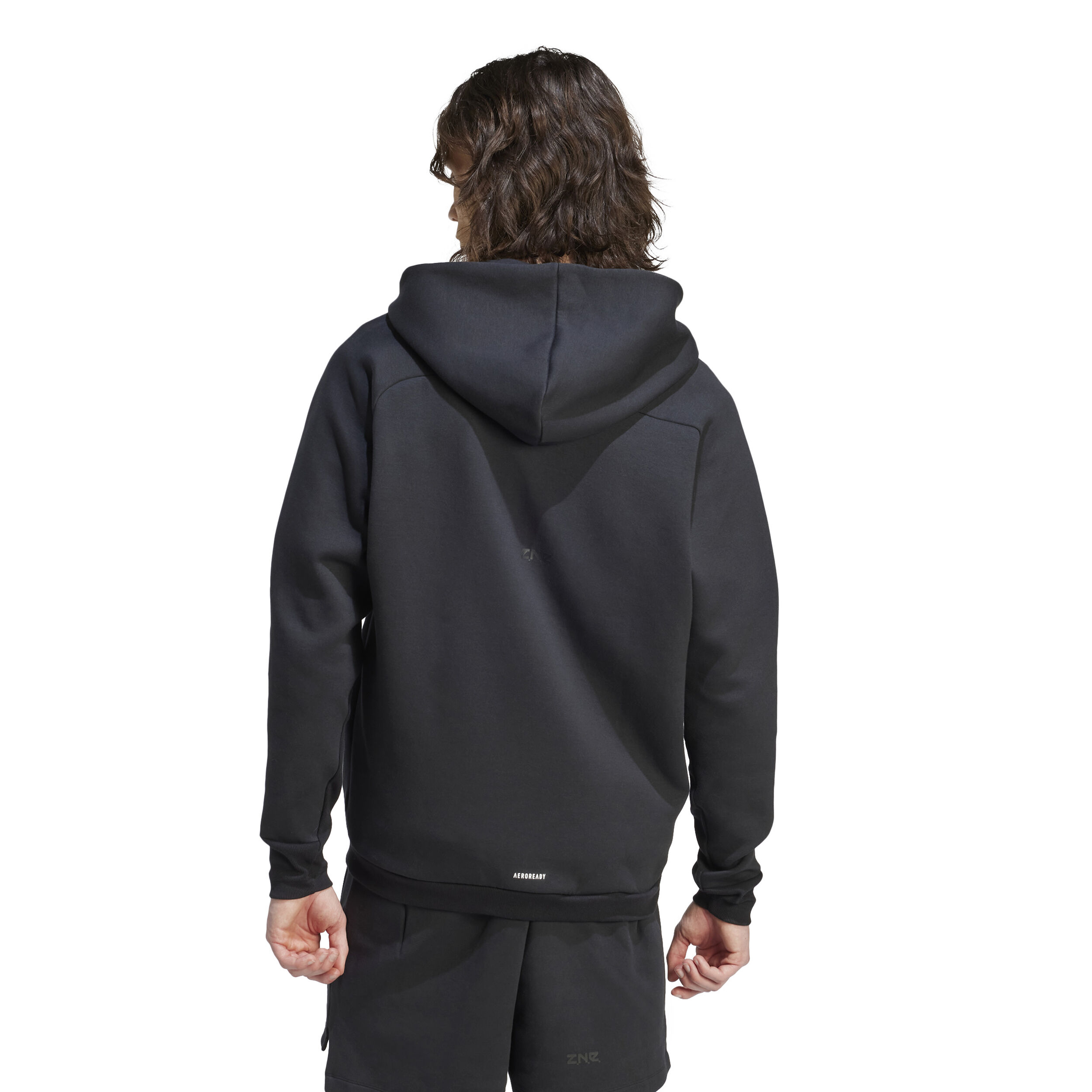 Adidas zone hoodie black sale