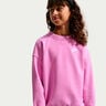 Sportswear Club Fleece Oversized Crew Sweatshirt Kids-lilac, white
