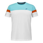 Babolat Clothing Babolat Crew Neck T-Shirt Men - white, orange
