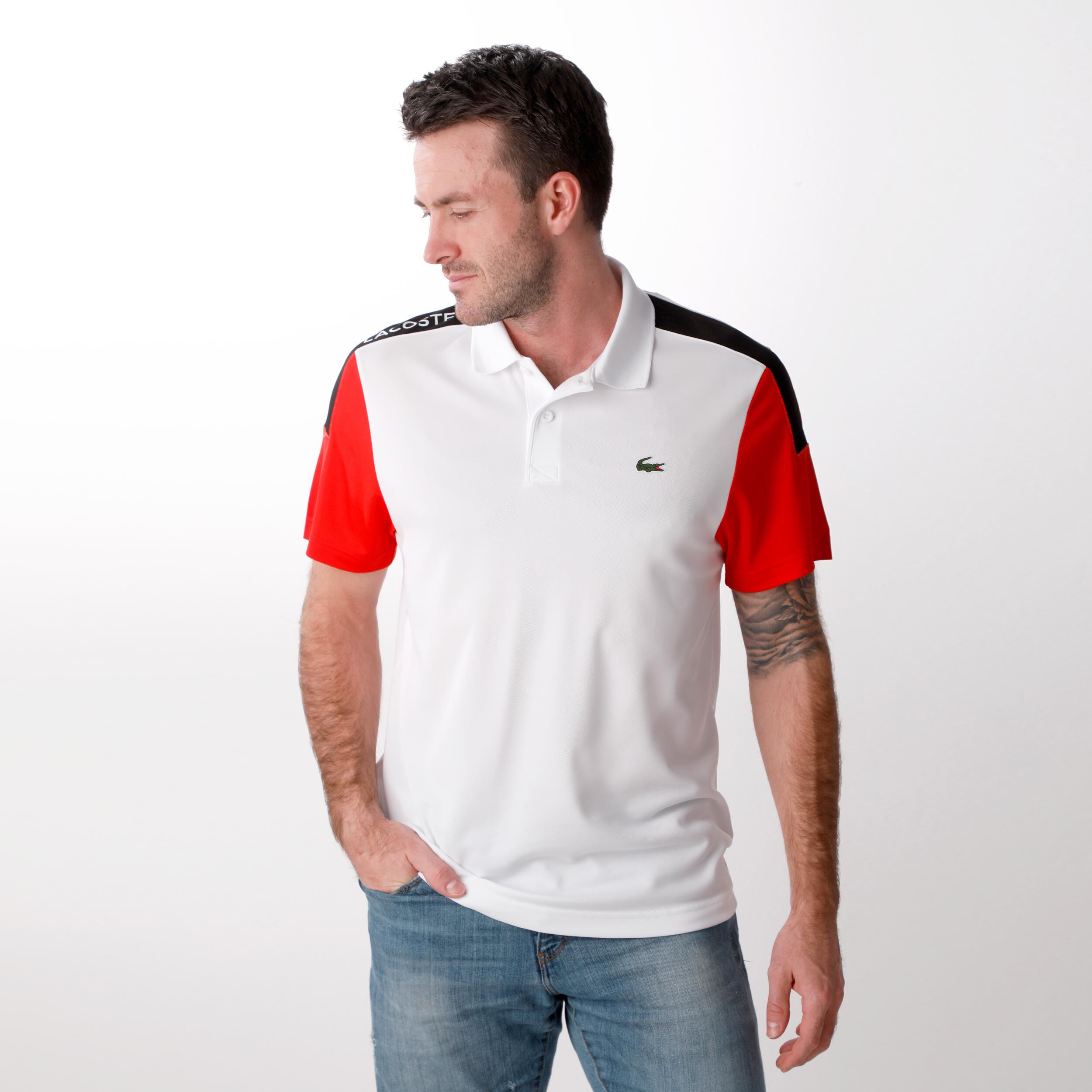 Polo Men White Red