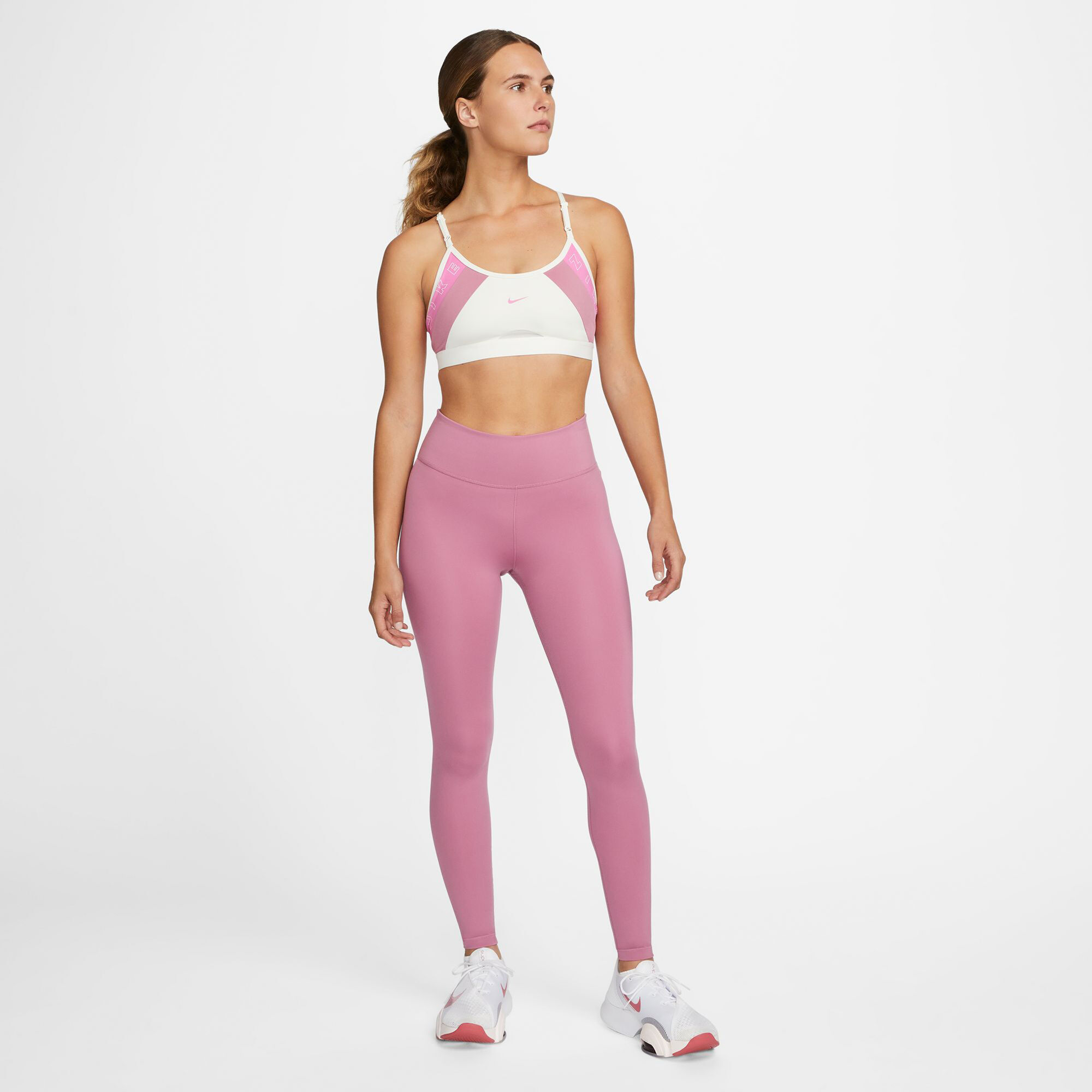 Buy Nike Dri-Fit Indy Logo 6MO Sports Bras Women White, Pink