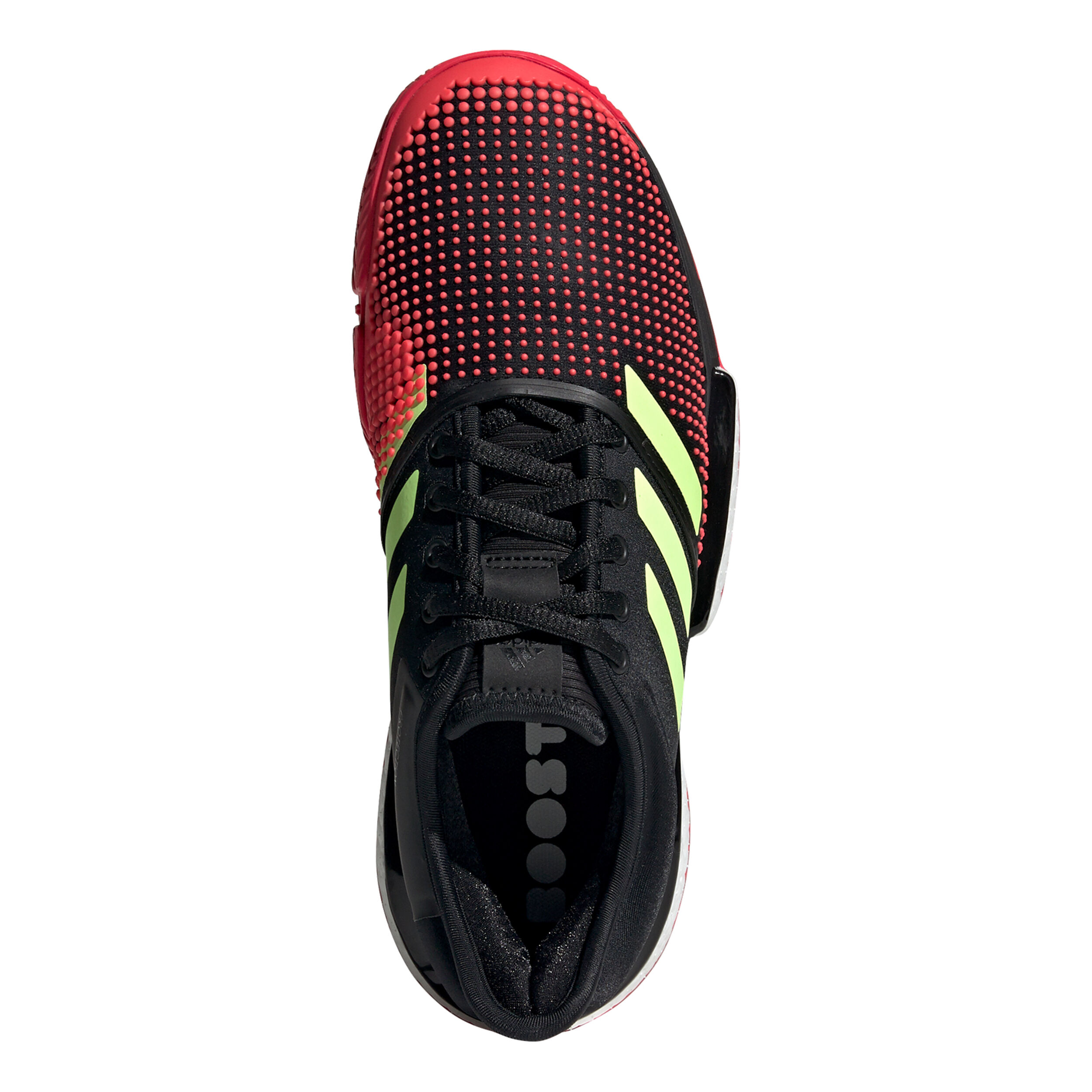Solecourt boost black/red women's shoes top